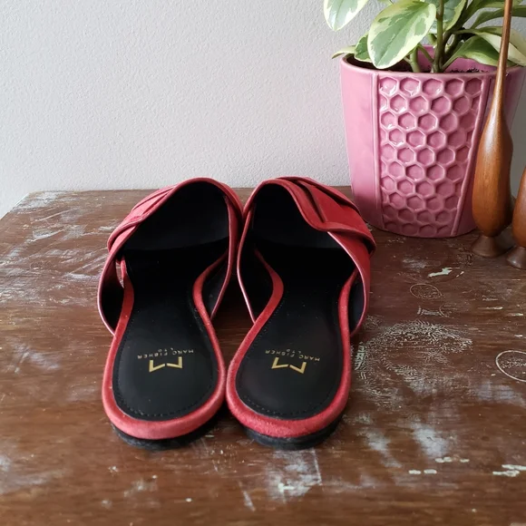 Marc Fisher coral suede slip on mules - Picture 5 of 8
